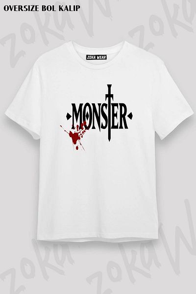 ZOKAWEAR Μπλουζάκι με τυπωμένο λογότυπο Unisex Oversize Monster