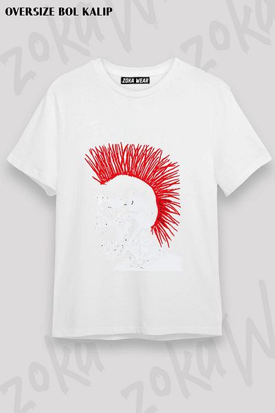 ZOKAWEAR Unisex Oversize Mold The Exploited Design εμπριμέ μπλουζάκι