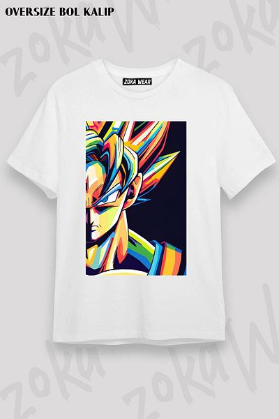 ZOKAWEAR Μπλουζάκι με στάμπα Unisex Oversize Goku v3 Design