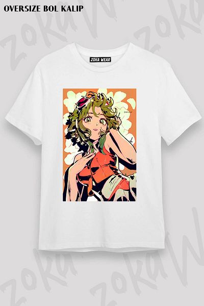 ZOKAWEAR Μπλουζάκι με στάμπα Unisex Oversize Megpoid Gumi Design