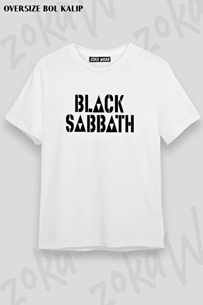 ZOKAWEAR Unisex Oversize kroj Mold Black Sabbath Logo Design Štampano majica