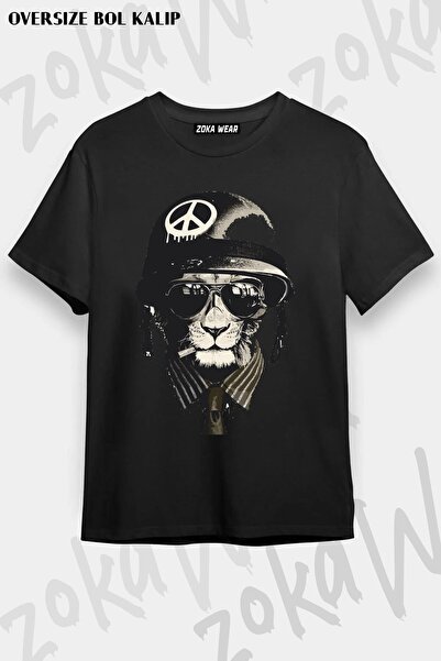 ZOKAWEAR Unisex Oversize kroj Dizajn kacige za bicikliste Štampano Majica
