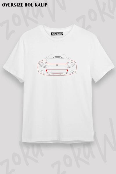 ZOKAWEAR Unisex majica sa širokim krojem i printom Honda S2000 dizajna