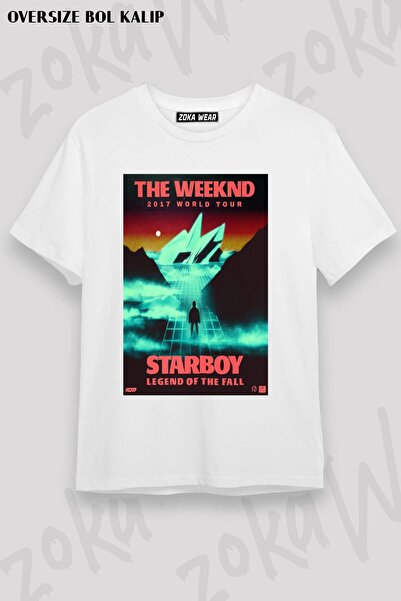ZOKAWEAR Unisex Oversize kroj Mold Tour Starboy The Weeknd Design Štampano ma...