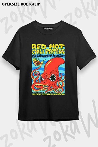 ZOKAWEAR Μπλουζάκι με στάμπα Unisex Oversize Red Hot Chili Peppers v2 Design