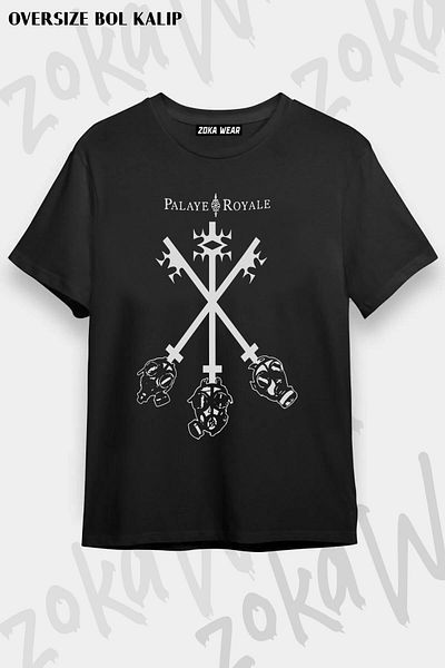 ZOKAWEAR Μπλουζάκι με στάμπα Unisex Oversize Palaye Royale 2 Design