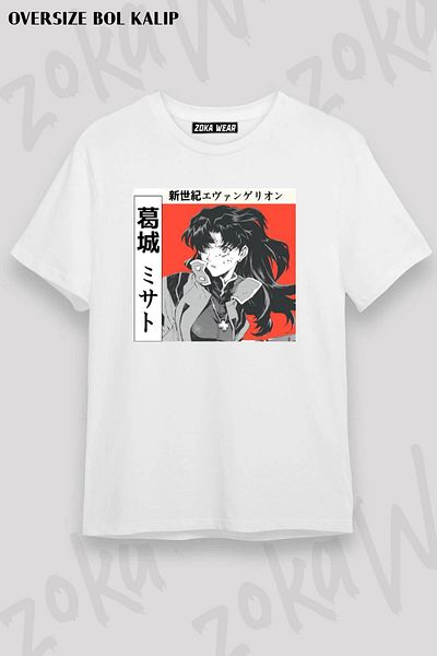 ZOKAWEAR Μπλουζάκι με στάμπα Unisex Oversize Misato Katsuragi Design