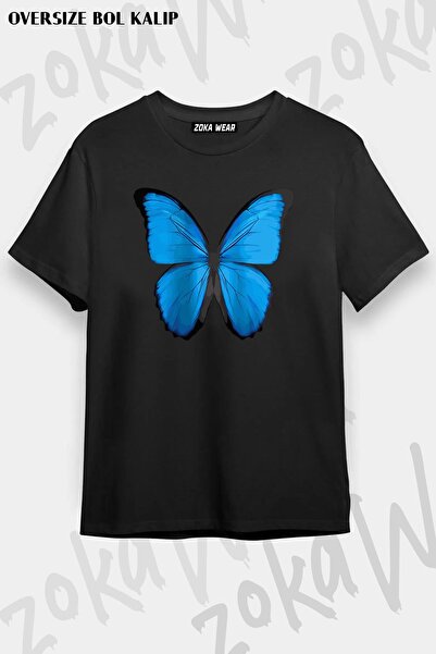 ZOKAWEAR Μπλουζάκι με στάμπα Unisex Oversize με σχέδιο πεταλούδας