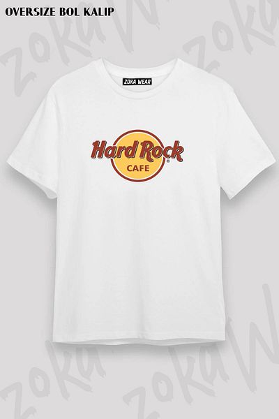 ZOKAWEAR Μπλουζάκι με στάμπα Unisex Oversize Hard Rock Cafe Design