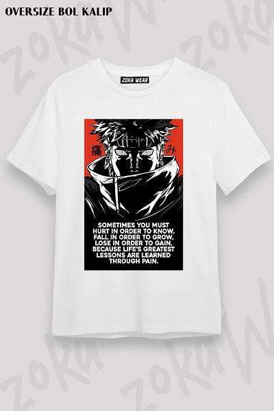 ZOKAWEAR Unisex Oversize Fit Μερικές φορές πρέπει να πάρεις τραυματισμό Σχεδιασμός εμπριμέ μπλουζάκι