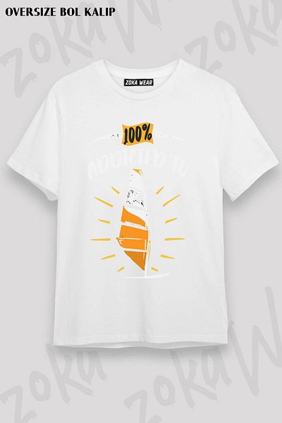ZOKAWEAR Μπλουζάκι με στάμπα Unisex Oversize Windsurf Windsurf Design