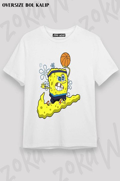 ZOKAWEAR Μπλουζάκι με στάμπα Unisex Oversize Μορφή Μπομπ Σπορ Σχέδιο