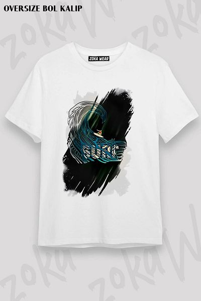 ZOKAWEAR Μπλουζάκι με στάμπα Unisex Oversize Surfing Surfing Design