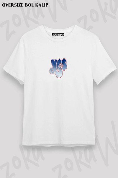 ZOKAWEAR Μπλουζάκι Unisex Oversize Fit Yes Design με στάμπα