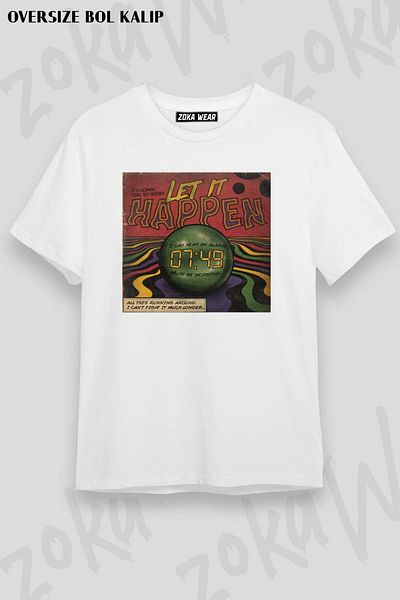 ZOKAWEAR Μπλουζάκι Unisex Oversize 'Let It Happen' Tame Impala με σχέδιο