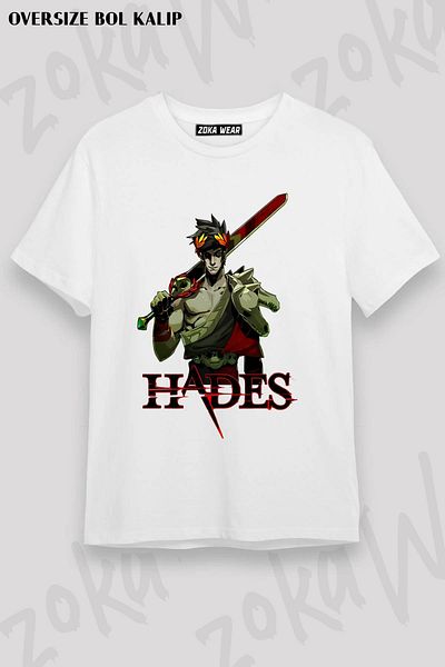ZOKAWEAR Μπλουζάκι με στάμπα Unisex Oversize Hades Game Design