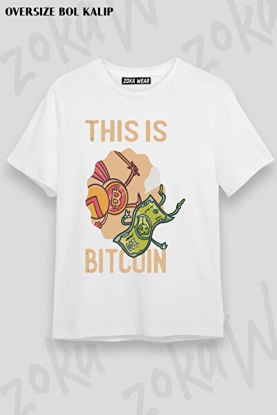 ZOKAWEAR Unisex Oversize kroj Mold Bitcoin Sparta Funny Design Štampano majica