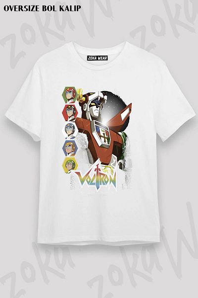 ZOKAWEAR Μπλουζάκι με στάμπα Unisex Oversize Voltron Team Design