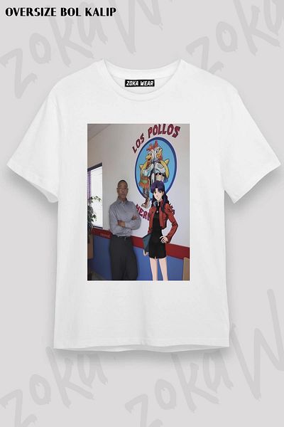 ZOKAWEAR Μπλουζάκι με στάμπα Unisex Oversize Gus And Misato Design