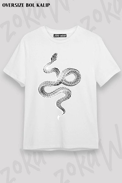 ZOKAWEAR Μπλουζάκι με στάμπα Unisex Oversize Snake Reputation Design