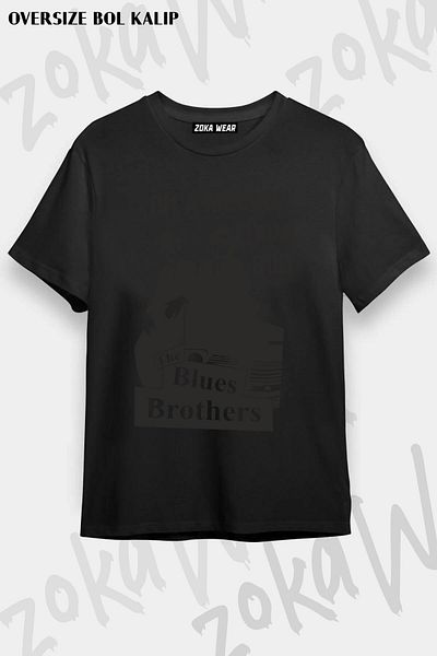 ZOKAWEAR Tricou unisex oversize Blues Brothers On a Mission Design imprimat