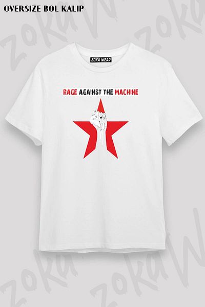 ZOKAWEAR Μπλουζάκι με στάμπα Unisex Oversize Rage Against The Machine Design