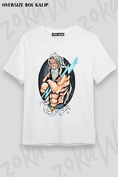 ZOKAWEAR Μπλουζάκι με στάμπα Unisex Oversize Mold Zeus Design