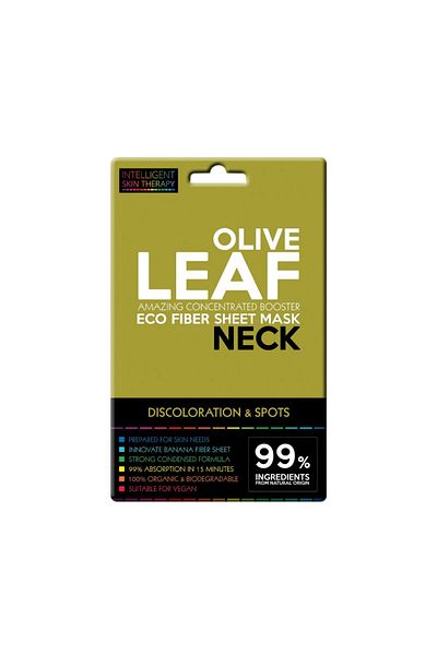 Intelligent Skin Therapy Discoloration & Spots Neck Eco Fiber Sheet Mask Olive Leaf