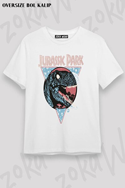 ZOKAWEAR Unisex Oversize kroj Mold Jurassic Park New Wave Design Štampano majica