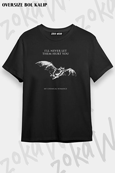 ZOKAWEAR Unisex Oversize Kalıp My Chemical Romance Hurt Tasarım Baskılı Tshirt