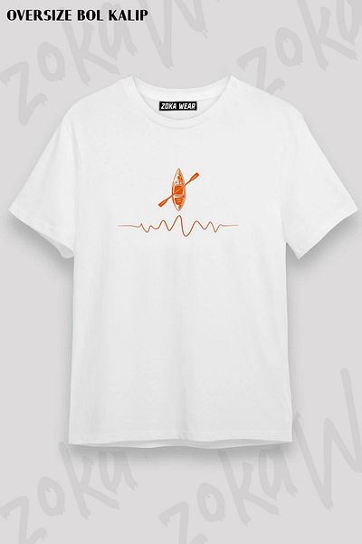 ZOKAWEAR Μπλουζάκι με στάμπα Unisex Oversize Molded Canoe v2 Design
