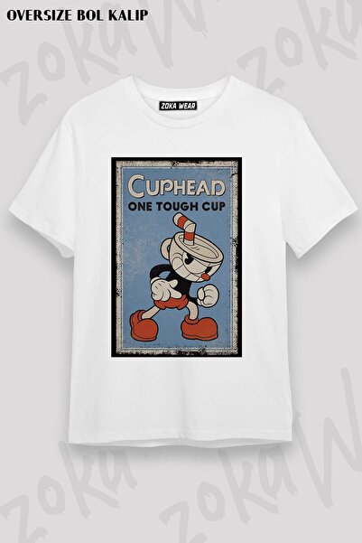ZOKAWEAR Μπλουζάκι με στάμπα Unisex Oversize Mold Cuphead Design