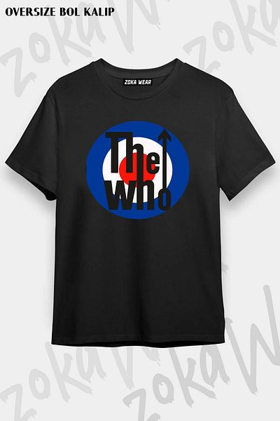 ZOKAWEAR Tricou unisex oversize cu imprimeu The Who Design