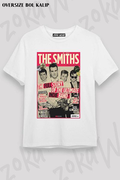 ZOKAWEAR Unisex Oversize Fit the smiths αφίσα Σχεδιασμός εμπριμέ μπλουζάκι