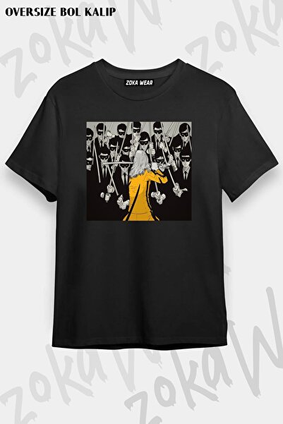 ZOKAWEAR Tricou imprimat unisex oversize Kill Bill Concept Art Design