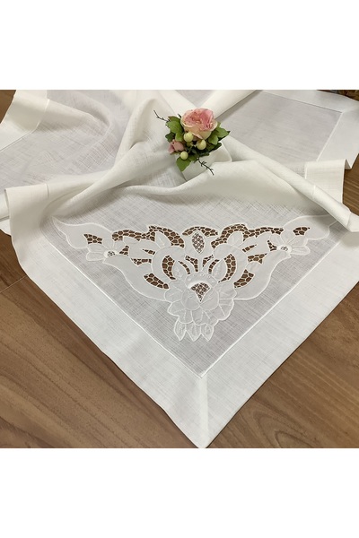 OYA home Beyaz İş Bohça -100 * 100 cm