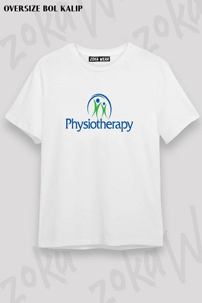 ZOKAWEAR Tricou imprimat unisex oversize pentru fizioterapeut cu design de fizioterapie