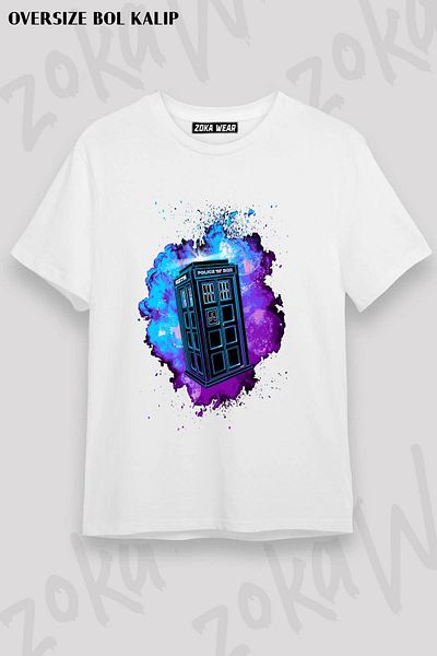 ZOKAWEAR Μπλουζάκι με στάμπα Unisex Oversize Doctor Who v2 Design