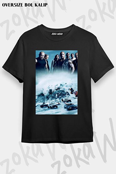 ZOKAWEAR Unisex Oversize kroj Mold Fast And Furious 8 Design Štampano majica
