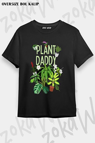 ZOKAWEAR Unisex Oversize kroj Mold House Plant Daddy Design Štampano majica
