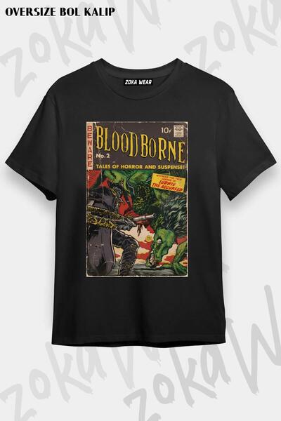 ZOKAWEAR Μπλουζάκι με μοτίβο Unisex Oversize με κάλυμμα κόμικ Bloodborne