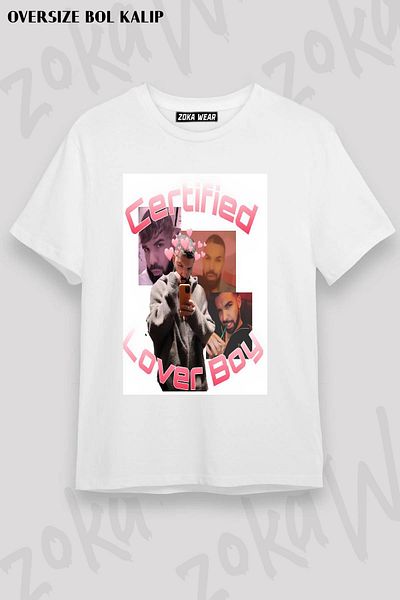 ZOKAWEAR Σχέδιο Drake - Unisex Oversize Lover Boy BBL T-Shirt