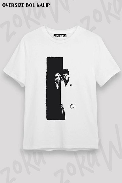 ZOKAWEAR Μπλουζάκι με στάμπα Unisex Oversize Mold Scarred Face Design