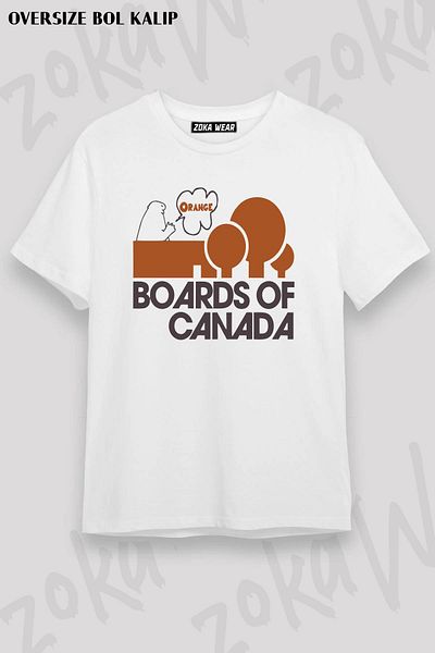 ZOKAWEAR Μπλουζάκι με στάμπα Unisex Oversize Aquarius Boards of Canada Design