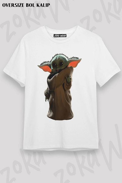 ZOKAWEAR Μπλουζάκι Unisex Oversize με εικονογράφηση Baby Yoda