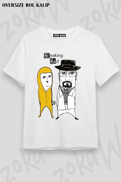 ZOKAWEAR Μπλουζάκι με στάμπα Unisex Oversize Breaking Bad Heisenberg Design