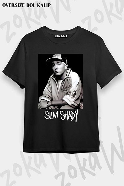ZOKAWEAR Μπλουζάκι με στάμπα Unisex Oversize Eminem Slim Shady 08 Design