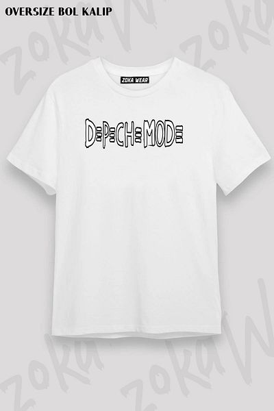 ZOKAWEAR Μπλουζάκι με στάμπα Unisex Oversize Εγγραφή Depeche Mode Design