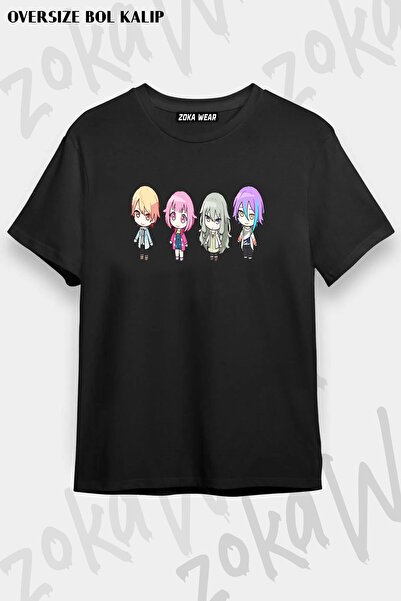 ZOKAWEAR Wonderlands X Showtime Unisex Oversize kroj Chibis Štampano majica