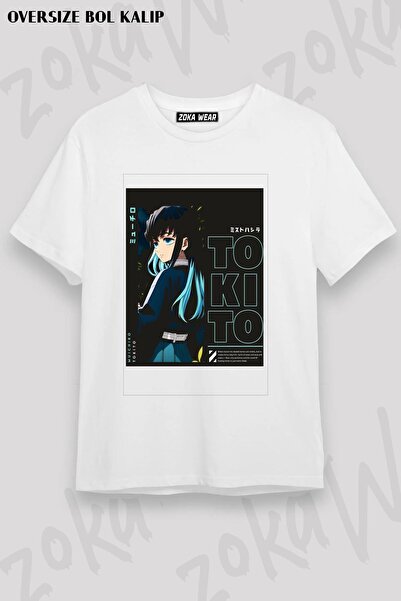 ZOKAWEAR Unisex Oversize kroj Mold Muichiro Tokito Demon Slayer Design Štampa...